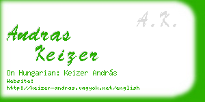 andras keizer business card